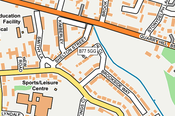 B77 5GG map - OS OpenMap – Local (Ordnance Survey)