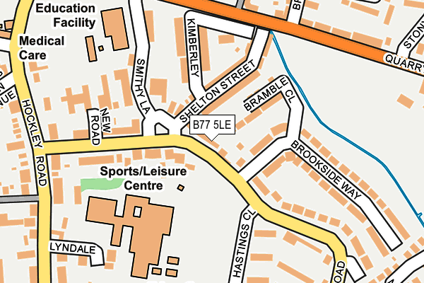 B77 5LE map - OS OpenMap – Local (Ordnance Survey)
