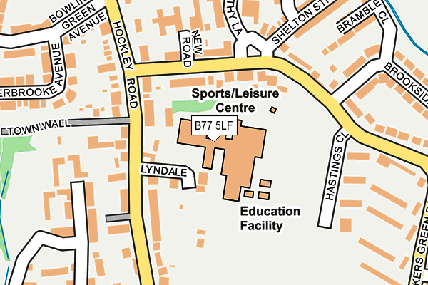 B77 5LF map - OS OpenMap – Local (Ordnance Survey)