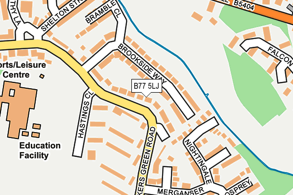 B77 5LJ map - OS OpenMap – Local (Ordnance Survey)