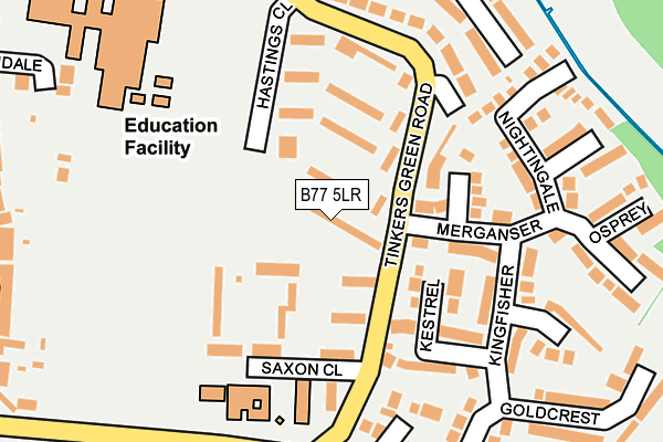 B77 5LR map - OS OpenMap – Local (Ordnance Survey)