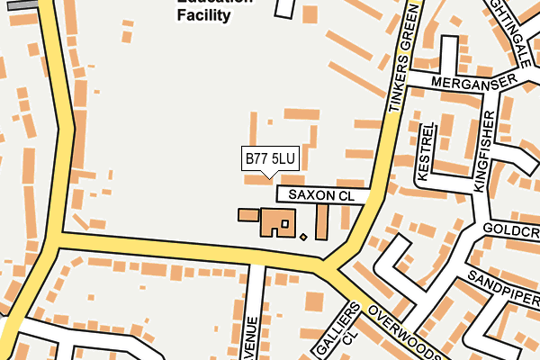 B77 5LU map - OS OpenMap – Local (Ordnance Survey)