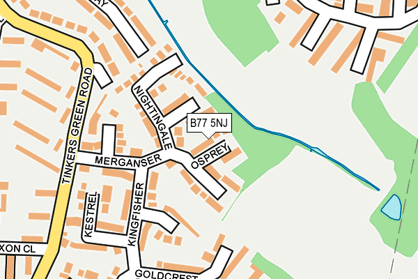 B77 5NJ map - OS OpenMap – Local (Ordnance Survey)