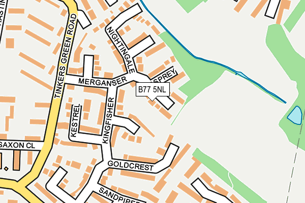 B77 5NL map - OS OpenMap – Local (Ordnance Survey)