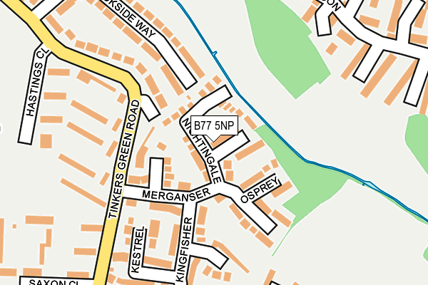 B77 5NP map - OS OpenMap – Local (Ordnance Survey)