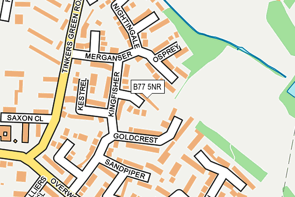 B77 5NR map - OS OpenMap – Local (Ordnance Survey)