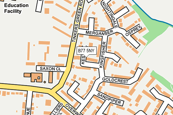B77 5NY map - OS OpenMap – Local (Ordnance Survey)