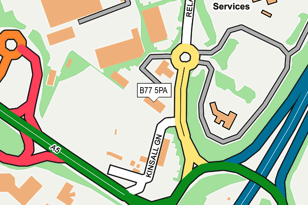 B77 5PA map - OS OpenMap – Local (Ordnance Survey)