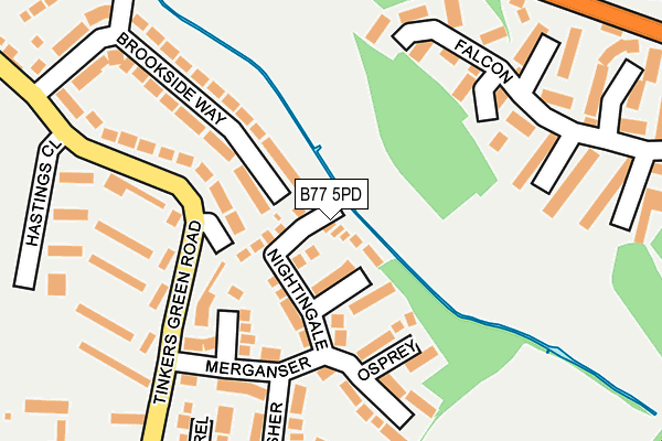 B77 5PD map - OS OpenMap – Local (Ordnance Survey)