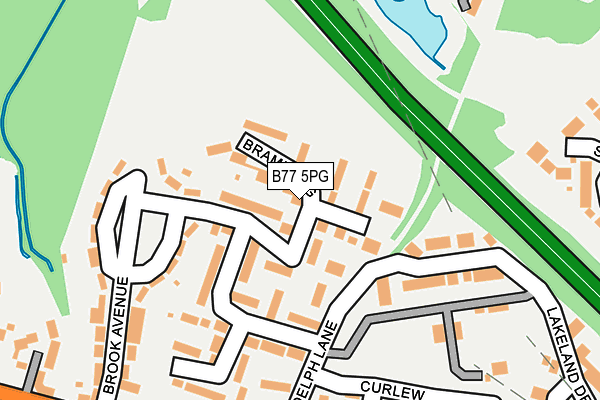 B77 5PG map - OS OpenMap – Local (Ordnance Survey)