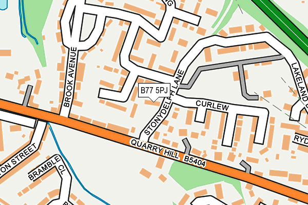 B77 5PJ map - OS OpenMap – Local (Ordnance Survey)