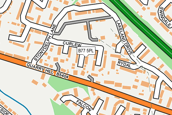 B77 5PL map - OS OpenMap – Local (Ordnance Survey)