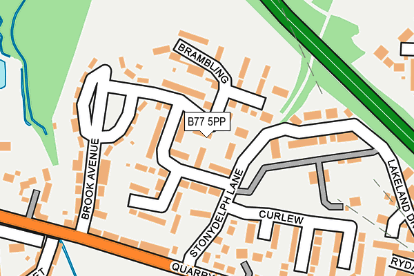 B77 5PP map - OS OpenMap – Local (Ordnance Survey)