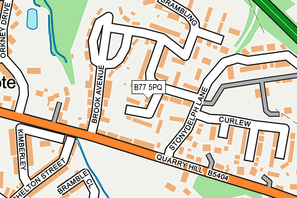 B77 5PQ map - OS OpenMap – Local (Ordnance Survey)