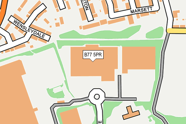 B77 5PR map - OS OpenMap – Local (Ordnance Survey)