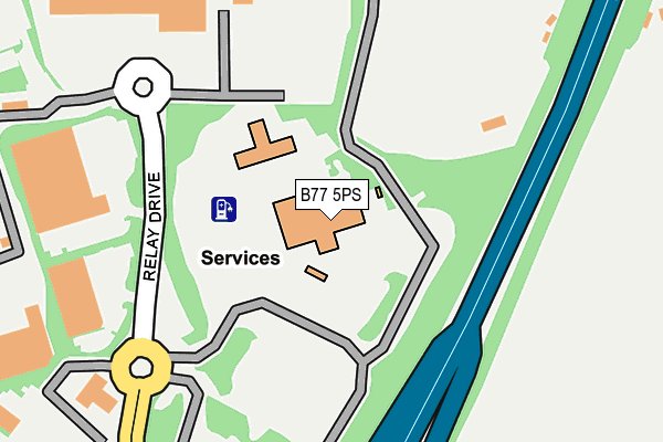 B77 5PS map - OS OpenMap – Local (Ordnance Survey)