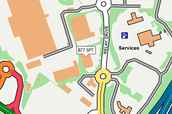 B77 5PT map - OS OpenMap – Local (Ordnance Survey)