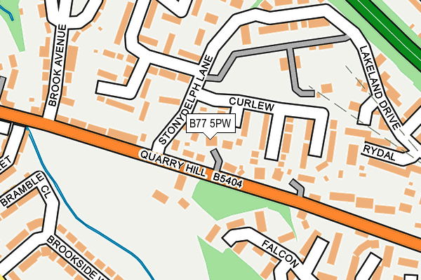 B77 5PW map - OS OpenMap – Local (Ordnance Survey)