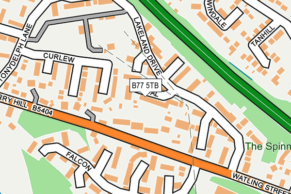 B77 5TB map - OS OpenMap – Local (Ordnance Survey)