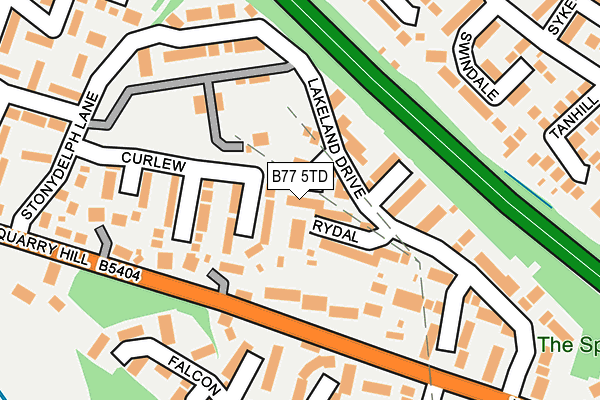 B77 5TD map - OS OpenMap – Local (Ordnance Survey)