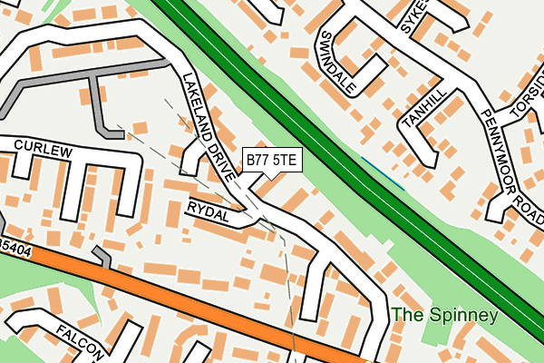 B77 5TE map - OS OpenMap – Local (Ordnance Survey)