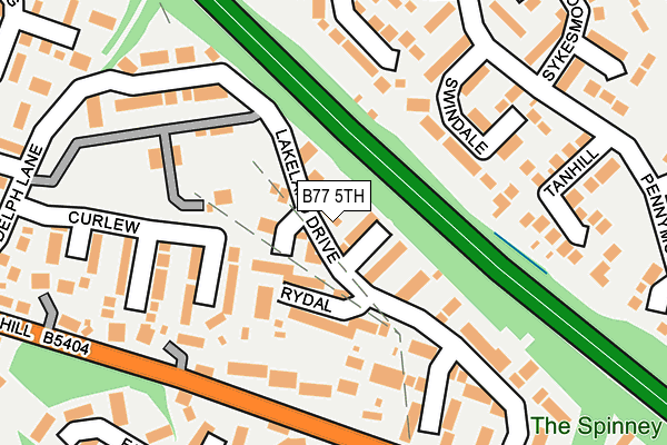 B77 5TH map - OS OpenMap – Local (Ordnance Survey)