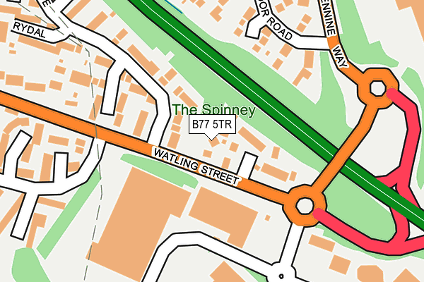 B77 5TR map - OS OpenMap – Local (Ordnance Survey)