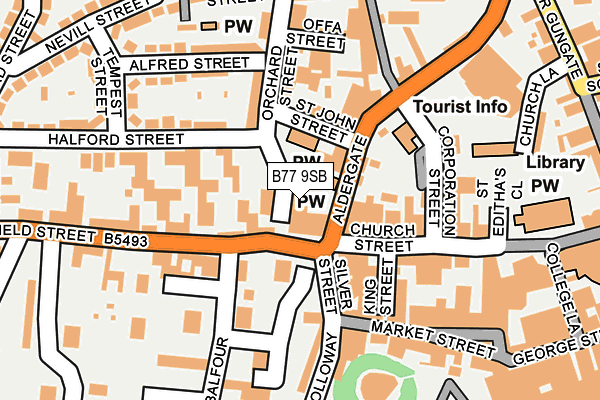 B77 9SB map - OS OpenMap – Local (Ordnance Survey)