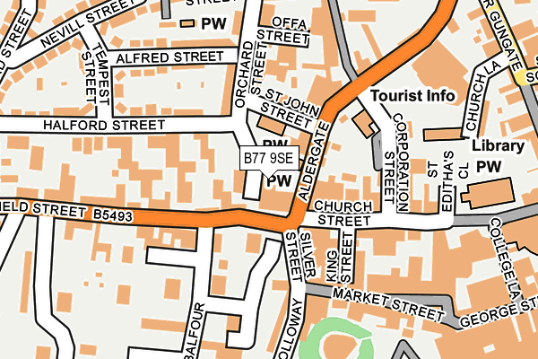 B77 9SE map - OS OpenMap – Local (Ordnance Survey)