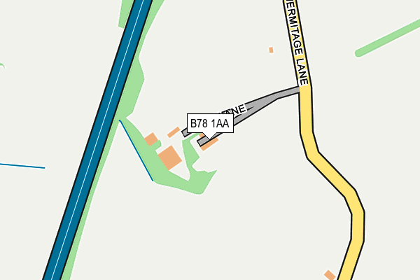 B78 1AA map - OS OpenMap – Local (Ordnance Survey)