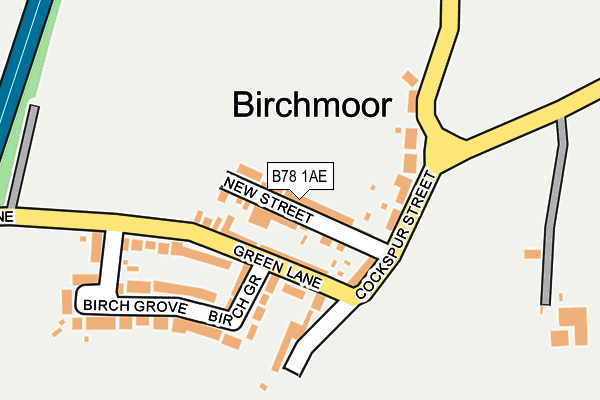 B78 1AE map - OS OpenMap – Local (Ordnance Survey)