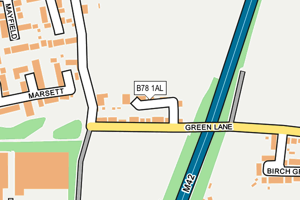 B78 1AL map - OS OpenMap – Local (Ordnance Survey)