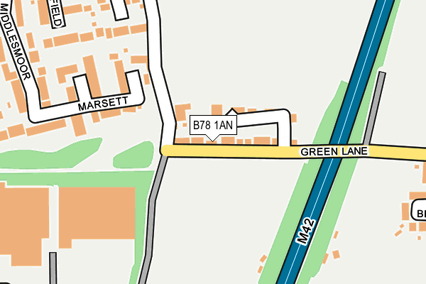 B78 1AN map - OS OpenMap – Local (Ordnance Survey)