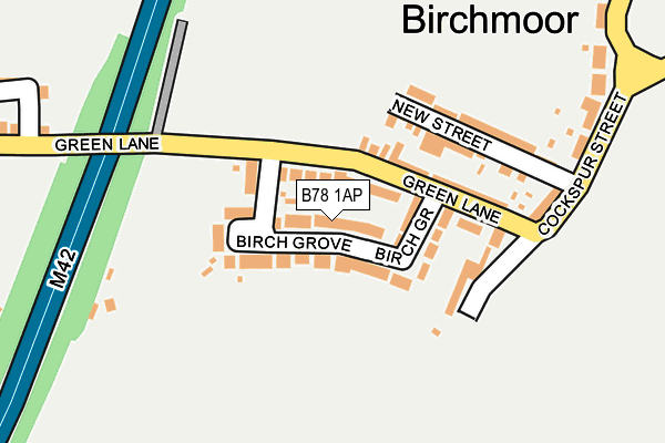 B78 1AP map - OS OpenMap – Local (Ordnance Survey)