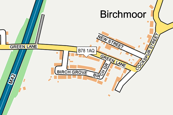 B78 1AQ map - OS OpenMap – Local (Ordnance Survey)