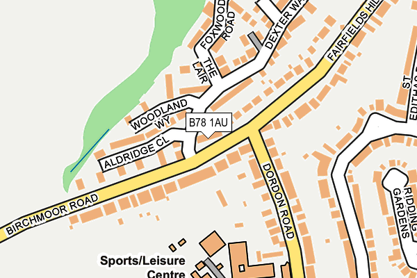 B78 1AU map - OS OpenMap – Local (Ordnance Survey)