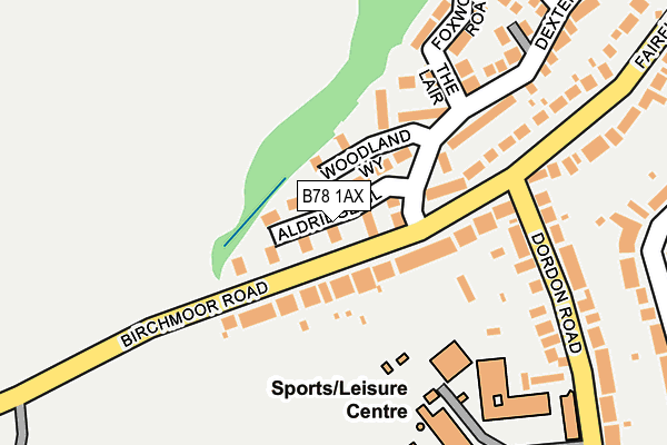 B78 1AX map - OS OpenMap – Local (Ordnance Survey)