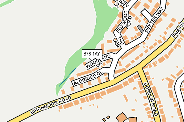 B78 1AY map - OS OpenMap – Local (Ordnance Survey)
