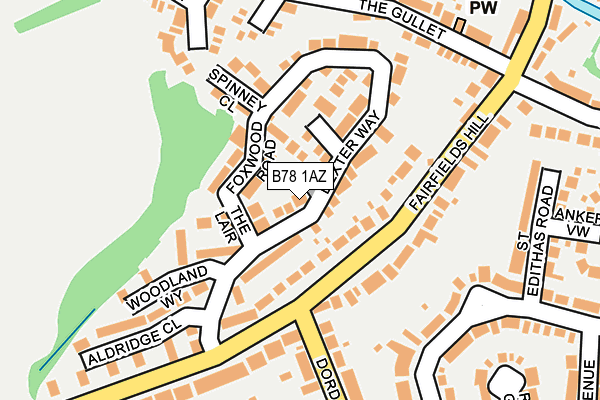 B78 1AZ map - OS OpenMap – Local (Ordnance Survey)