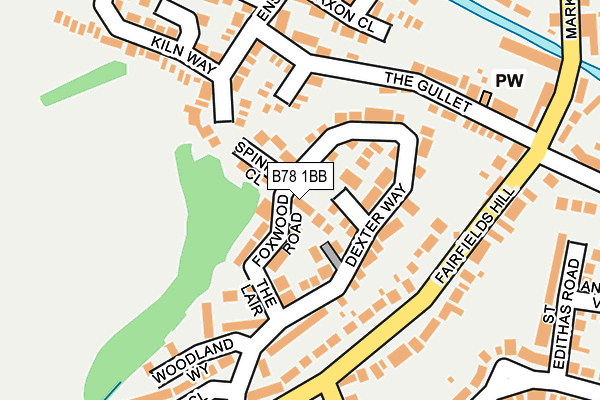 B78 1BB map - OS OpenMap – Local (Ordnance Survey)