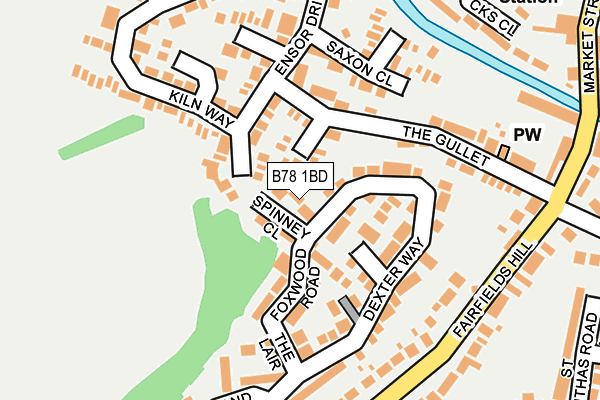 B78 1BD map - OS OpenMap – Local (Ordnance Survey)