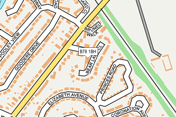 B78 1BH map - OS OpenMap – Local (Ordnance Survey)