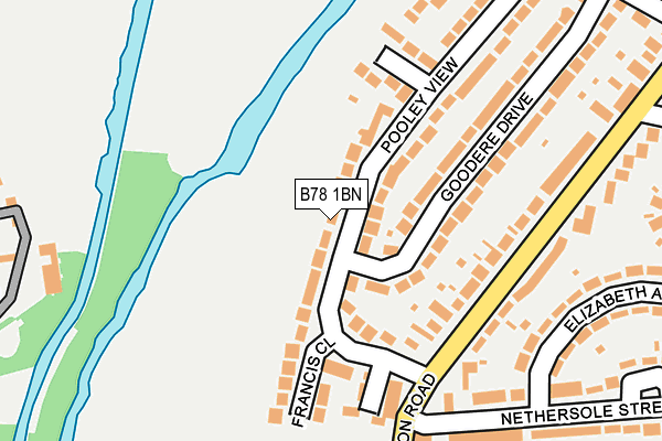 B78 1BN map - OS OpenMap – Local (Ordnance Survey)