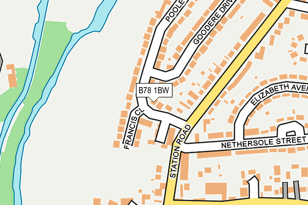 B78 1BW map - OS OpenMap – Local (Ordnance Survey)