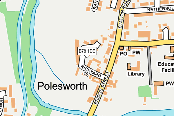 B78 1DE map - OS OpenMap – Local (Ordnance Survey)