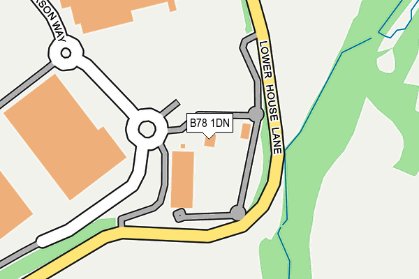 B78 1DN map - OS OpenMap – Local (Ordnance Survey)