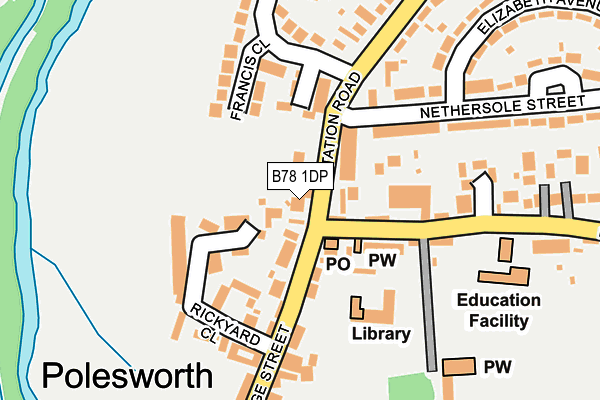 B78 1DP map - OS OpenMap – Local (Ordnance Survey)