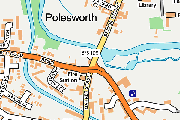 B78 1DS map - OS OpenMap – Local (Ordnance Survey)