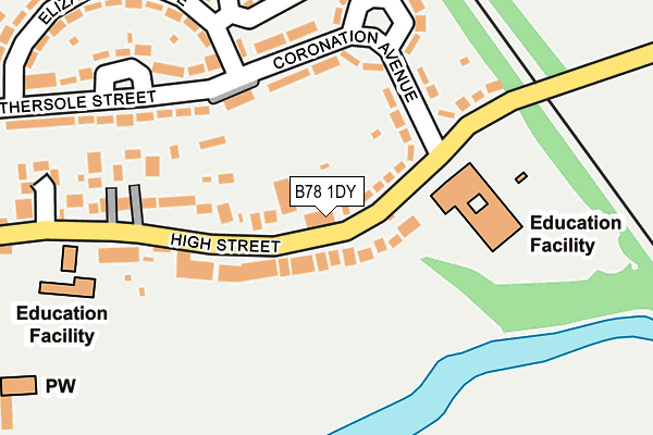 B78 1DY map - OS OpenMap – Local (Ordnance Survey)