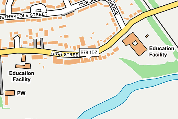 B78 1DZ map - OS OpenMap – Local (Ordnance Survey)